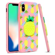 Θήκη Σιλικόνης Imak Stereoscopic για Apple iPhone XS/iPhone X - Pineapple