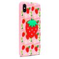 Θήκη Σιλικόνης Imak Stereoscopic για Apple iPhone XS/iPhone X - Strawberry