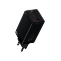 Φορτιστής Baseus με Θύρα USB-A και 2 Θύρες USB-C και Καλώδιο USB-C 65W Power Delivery / Quick Charge 4.0- Black