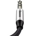 Καλώδιο Ήχου Baseus Yiven M30 Braided Mini-Jack 3.5mm σε Mini-Jack 3.5mm 1.5m - Black