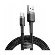 Baseus Καλώδιο Cafule Braided USB Lightning Cable 1.5A 1m - Gray Black