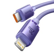 Καλώδιο Φόρτισης Baseus Crystal Shine USB-C σε Lightning, 20W, PD, 1.2m - Purple