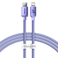 Καλώδιο Φόρτισης Baseus Crystal Shine USB-C σε Lightning, 20W, PD, 1.2m - Purple