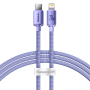 Καλώδιο Φόρτισης Baseus Crystal Shine USB-C σε Lightning, 20W, PD, 1.2m - Purple