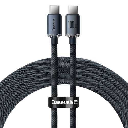 Καλώδιο Φόρτισης Baseus Crystal Shine USB-C σε USB-C, 100W, PD, 1.2m - Black