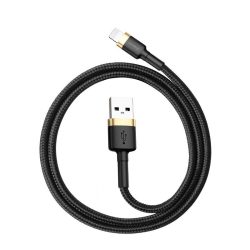 Καλώδιο Baseus Cafule USB to Lightning Braided, 1m - Black/Gold