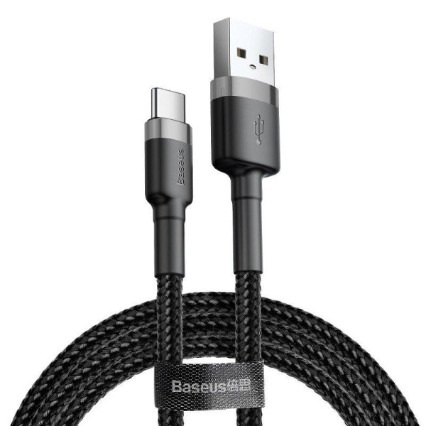 Καλώδιο Baseus Cafule USB σε Type-C 3Α Braided Cable 1m - Black