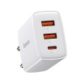 Φορτιστής Baseus Charging Quick Charger 2XUSB + 1XTYPE-C 3.0A 30W- White