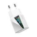 Φορτιστής Baseus Super Si Quick Charger USB-C + Καλώδιο 1m Lightning σε USB- C 20W 3A - White