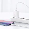 Φορτιστής Baseus Super Si Quick Charger USB-C + Καλώδιο 1m Lightning σε USB- C 20W 3A - White