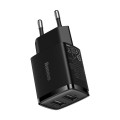 Φορτιστής Baseus Compact Quick Charger με 2 Θύρες USB A 10.5W - Black
