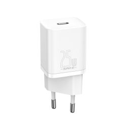 Φορτιστής Baseus Χωρίς Καλώδιο με Θύρα USB-C 25W (Super Si 1C) - White