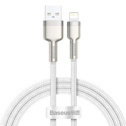 Καλώδιο Φόρτισης  Baseus Braided  USB to Lightning Cafule 2,4A 1m - White