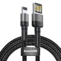 Baseus Cafule Double-sided USB Lightning Cable 2.4A 1m - Gray Black