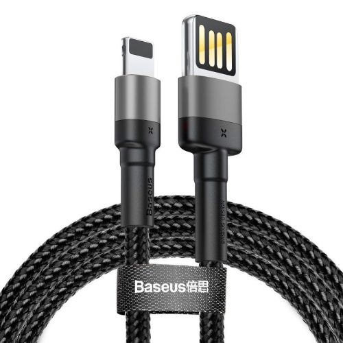 Baseus Cafule Double-sided USB Lightning Cable 2.4A 1m - Gray Black