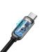 Καλώδιο Φόρτισης Baseus Display από USB-C σε USB-C, Fast Charging Data Cable 100W, 1m - Black