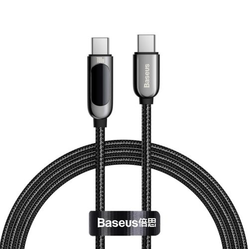 Καλώδιο Φόρτισης Baseus Display από USB-C σε USB-C, Fast Charging Data Cable 100W, 1m - Black