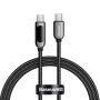 Καλώδιο Φόρτισης Baseus Display από USB-C σε USB-C, Fast Charging Data Cable 100W, 1m - Black