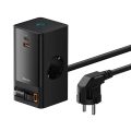 Φορτιστής Baseus με Βάση Φόρτισης PowerCombo με Θύρα USB-A και Θύρα USB-C και Καλώδιο USB-C - 65΅W - Black