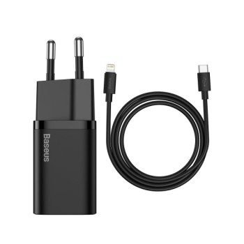 Φορτιστής Baseus με Θύρα USB-C και Καλώδιο Lightning 20W Power Delivery 20W - Black