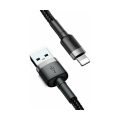 Καλώδιο Baseus USB to Lightning Cafule Braided, 2m - Black