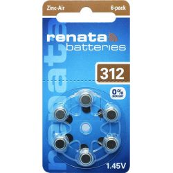 Renata Μπαταρίες Ακουστικών Βαρηκοΐας 312 1.45V 