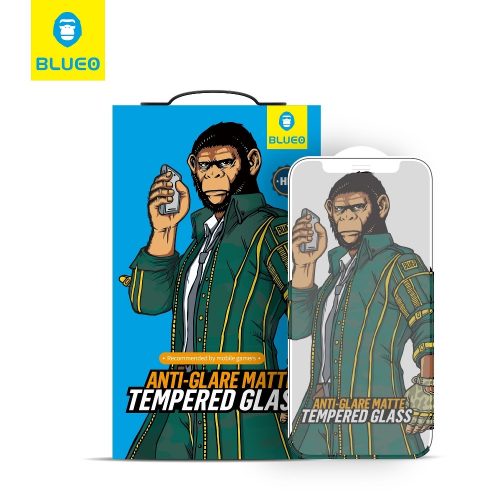 Tempered Glass Mr.Monkey Full Cover Full Glue 5D 9H 0.26mm Strong Matte για Apple iPhone 13/ 13 Pro/ 14 - Black(Matte)