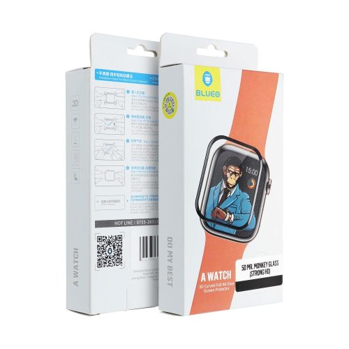 Tempered Glass Mr.Monkey Stong HD 5D Full AB Glue 5D 9H για Apple Watch 40mm - Black