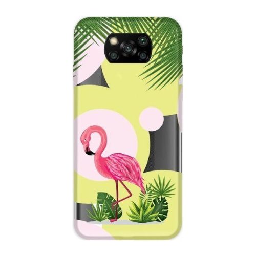 Θήκη Σιλικόνης CaseGadget Overprint Flamingo για PocoPhone X3 - Pink