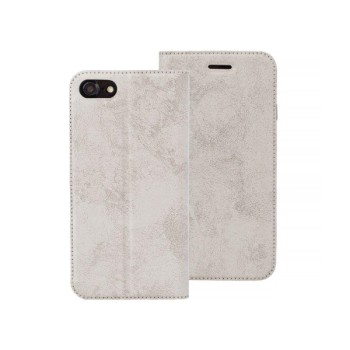 Θήκη Book Clarino Velvet Magnet για Apple iPhone 7 Plus/ 8 Plus - Silver