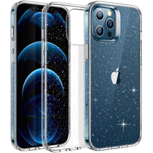 Θήκη Σιλικόνης ESR Shimmer για Apple iPhone 12/12 Pro  - Διάφανη