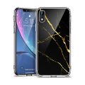 Θήκη Σιλικόνης ESR Mimic Tempered Glass Marble για Apple iPhone 11/XR - Black/Gold
