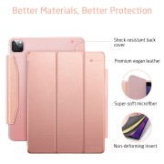 Θήκη Book Set Ascend Trifold Case μαζί με Tempered Glass για Apple iPad Pro 12.9 (2021-2022) - Air 13 (2024) - Rose Gold