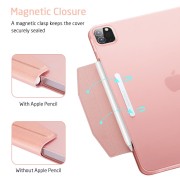 Θήκη Book Set Ascend Trifold Case μαζί με Tempered Glass για Apple iPad Pro 12.9 (2021-2022) - Air 13 (2024) - Rose Gold