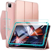 Θήκη Book Set Ascend Trifold Case μαζί με Tempered Glass για Apple iPad Pro 12.9 (2021-2022) - Air 13 (2024) - Rose Gold