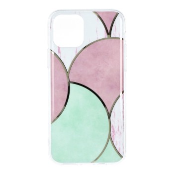 Θήκη Σιλικόνης Forcell Marble Cosmo Case για iPhone 12 Pro Max - Pink/Green