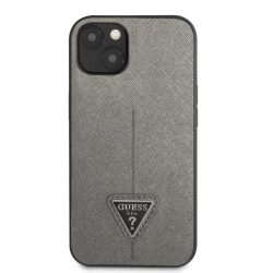 Θήκη Guess PU Saffiano Triangle για Apple iPhone 13 Mini  - Silver