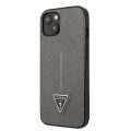 Θήκη Guess PU Saffiano Triangle για Apple iPhone 13 Mini  - Silver