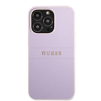Guess PU Saffiano Leather Case για το iPhone 13 Pro - Purple
