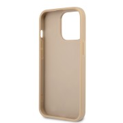 Guess PU Saffiano Triangle Case για το iPhone 13 Pro - Beige