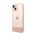 Θήκη Σιλικόνης Guess Liquid Glitter Palm Collection για iPhone 14 Plus / iPhone 15 Plus - Pink