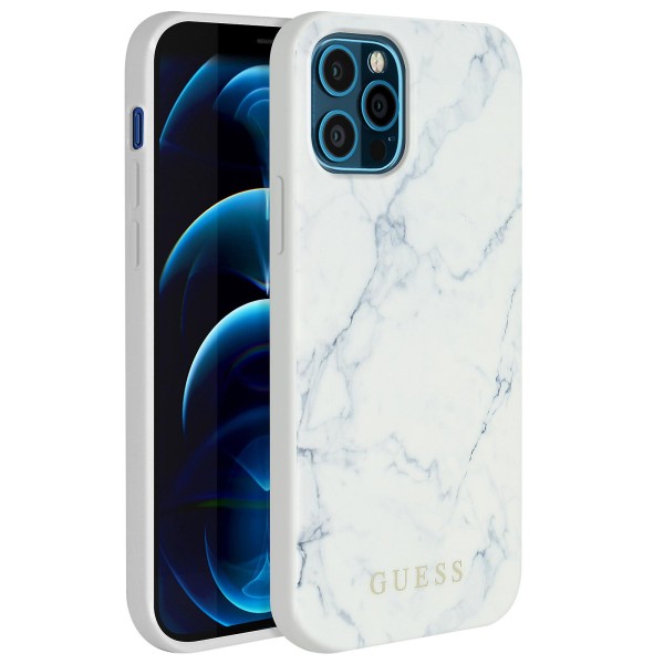 Σκληρή Θήκη Guess Marble για Apple iPhone 12 Pro Max - White