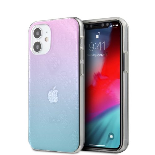 Σκληρή Θήκη Guess 3D Raised Cover για Apple iPhone 12 Mini - Ροζ/Μπλε