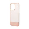 Θήκη Σιλικόνης Guess Liquid Glitter Palm Collection για iPhone 14 Pro Max - Pink
