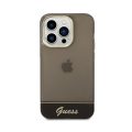 Θήκη Σιλικόνης Guess Translucent για iPhone 14 Pro Max - Black/Διάφανο