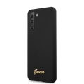 Θήκη Σιλικόνης Guess Vintage Back Cover για Samsung Galaxy S21+ Μαύρη (Χρυσό Logo)