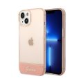 Θήκη Σιλικόνης Guess Liquid Glitter Palm Collection για iPhone 14 Plus / iPhone 15 Plus - Pink