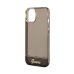 Θήκη Σιλικόνης Guess Liquid Glitter Palm Collection για iPhone 14 Plus / iPhone 15 Plus - Black/Διάφανο