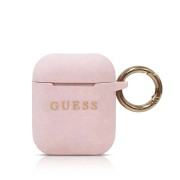 Θήκη Σιλικόνης Guess για Airpods 1/2 - Pink