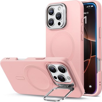 Θήκη Σιλικόνης ESR Cloud Soft για iPhone 16 Pro με Stash Stand (Halolock) - Pink
